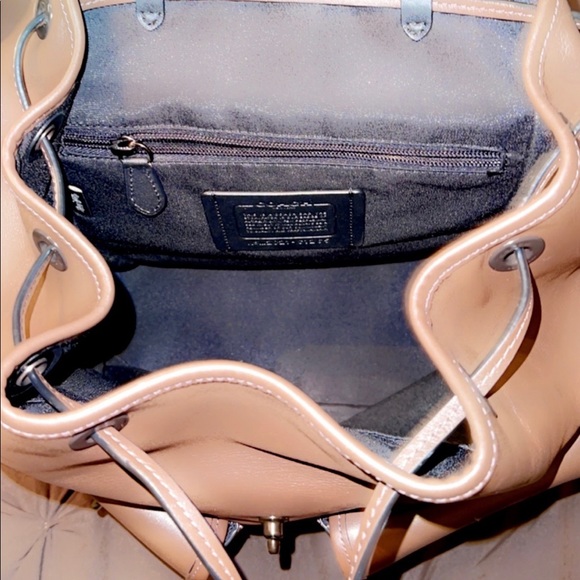 Coach backpack( leather) 10 1/2 “ (L) x 16 1/2 “ (H) x6 “ (W) - Picture 4 of 10